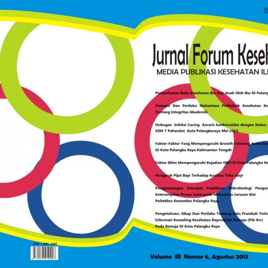 Jurnal Forum Kesehatan  Volume  III Nomor 6, Agustus 2013
