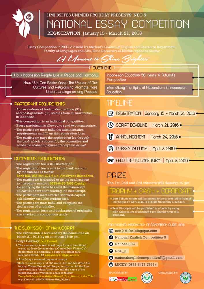 ESSAY COMPETITION – NATIONAL ENGLISH COMPETITION 5